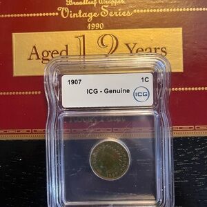 1907 Indian Head Cent - ICG Genuine